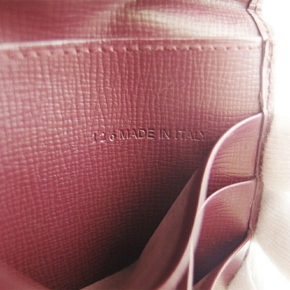 Authenticity Guaranteed CARTIER Bi -fold Wallet Mastrin Bordeaux Leather - Picture 10 of 11